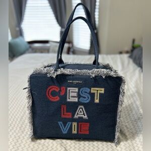 Karl Lagerfeld Paris 
Denim C'est La Vie Margot Tote Bag